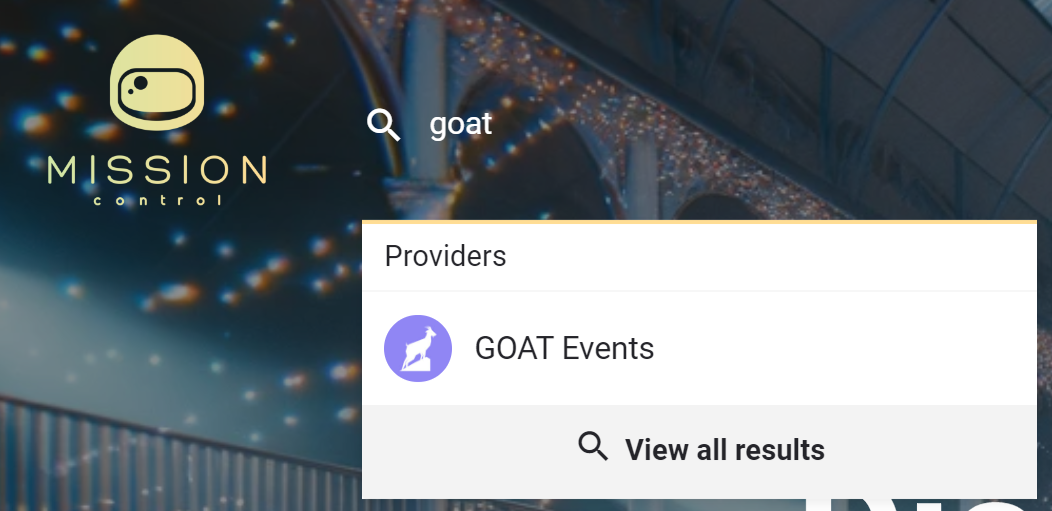 Search functionality Goat